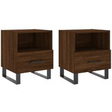 Maison Chic Dvo delni komplet Nočne omarice - Nočne mize rjavi hrast 40x35x47,5 cm inženirski les, (21688513) Cene