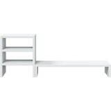 vidaXL Stojalo za monitor z organizatorjem bela inženirski les | Shoptok.si