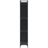  Regal za knjige crni 79 x 30 x 180 cm konstruirano drvo i metal | Eponuda.com