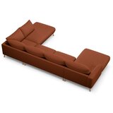 Micadoni Kotna sedežna garnitura v barvi terakote (v obliki črke "U") Naomi – | Shoptok.si