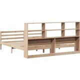 vidaXL Knjižna postelja brez vzmetnice 200x200 cm trdna borovina | Shoptok.si