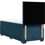 Box spring krevet s madracem plavi 90x200 cm baršunasti | shoptok.hr