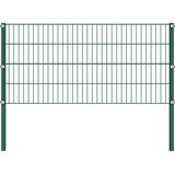  Ogradni panel sa stupovima od željeza 867x80 cm zelene boje | shoptok.hr