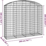  Obokana gabonska košara 200x50x160/180 cm pocinkano železo | Shoptok.si