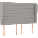  Uzglavlje s ušima svjetlosivo 147x23x118/128 cm od tkanine | shoptok.hr