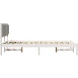 vidaXL Konstrukcija postelje z vzglavjem Svetlo siva 120 x 190 cm | Shoptok.si