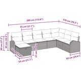  Set sofe s jastukom s pohranom Smeđa i crvena poliratan | shoptok.hr