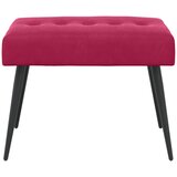  Klupa s gumbastim tkanjem Vinska crvena 60 x 40 x 45 cm Baršun | shoptok.hr
