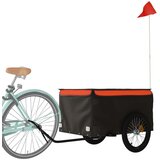  Kolesarska tovorna prikolica črna in oranžna 45 kg že | Shoptok.si