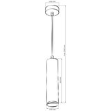  LED RGBW prigušiva kupatilska svetiljka na sajli TURYN 1xGU10/6W/230V IP44 crna | Eponuda.com