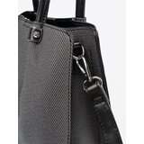 Shelvt Black medium handbag with a decorative scarf | shoptok.hr
