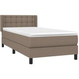  Krevet s oprugama i madracem smeđesivi 90x200 cm od tkanine | shoptok.hr