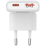ALLITY zidni punjač GaN PD QC ATC-02-65WAC 1x USB-C + 1x USB-A 65W bijeli Slike