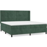 Maison Chic Box spring postelja - Vzmetna postelja z vzmetnico temno zelena 200x200 cm žamet SL8717, (21907299) | Shoptok.si