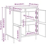  Komode 3 pcs Crni hrast 180 x 35 x 70 cm Konstruirano drvo | shoptok.hr