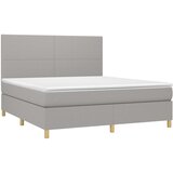  Krevet box spring s madracem svjetlosiva 160x200 cm tkanina | shoptok.hr