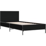  Okvir kreveta crni 90 x 200 cm konstruirano drvo i metal | shoptok.hr