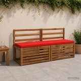  Jastučić za klupu SOEST 100% poliester Crvena 160 x 40 x 5 cm Slike