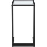  Bočni stolić za računalo prozirni 50x35x65 cm kaljeno staklo | Eponuda.com