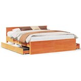 vidaXL Posteljni okvir brez vzmetnice z vzglavjem 180x200 cm borovina, (21368944) | Shoptok.si