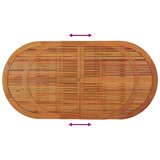  Vrtni stol 200 x 100 x 75 cm od masivnog drva eukaliptusa | shoptok.hr