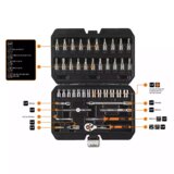 Neo Tools 10-004-1 – Set nasadnih ključeva 1/4", 46 dijelova, CrV čelik, EVA pjena Cijene