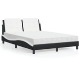 vidaXL Krevet s madracem crno-bijeli 140 x 190 cm od umjetne kože | shoptok.hr
