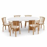 Hanah home Set Trpezarijski sto i 6 stolica Bohemian Round Italian 7 Cene