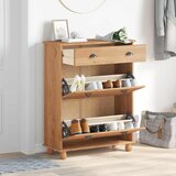  Ormar za cipele ASKIM Smeđa 85 x 35 x 108 cm Čvrsto borovo drvo | Eponuda.ba