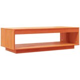 Maison Chic Klubska mizica - kavna mizica - Nizka mizica voščeno rjava 110x50x33,5 cm trdna borovina, (21752714) Cene