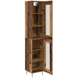  Highboard 2 pcs Staro drvo Stakl | shoptok.hr