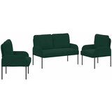 vidaXL Sedežne garniture z blazino 3 pcs Temno zelena 115 x 56 x 80 cm, (5000155307) Cene