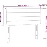  Uzglavlje s ušima crno 103x16x78/88 cm baršunasto | shoptok.hr