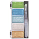 RAYHER Akvarel Metallic, Blue-green, 5 barv 25x45mm, +H2O čopič, (20615127) | Shoptok.si