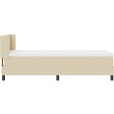  Postelja boxspring z vzmetnico z vzmetnico krema 80 x 200 cm, (5000023074) | Shoptok.si