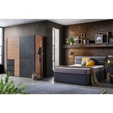 CARRYHOME Omara Z Drsnimi Vrati Winn, Barva Hrasta, Siva | Shoptok.si