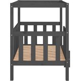Krevet za pse sivi 105,5 x 83,5 x 100 cm od masivne borovine | Eponuda.ba