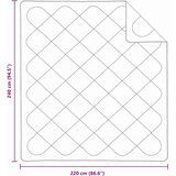  Pokrivač s jastucima Dijamantni 3 pcs Bijelo 240 x 220 cm Mikrofibra | shoptok.hr