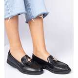 Gemre Black women's loafers with gold decoration Senna | shoptok.hr