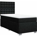  Box spring krevet s madracem crni 80 x 200 cm od tkanine Slike