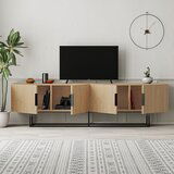 Marckeric TV omarica v hrastovem dekorju v naravni barvi 200x55 cm Titan – | Shoptok.si