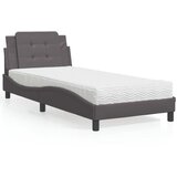  The Living Store Postelja z vzmetnico siva 100x200 cm umetno usnje - Postelja, (21441499) | Shoptok.si