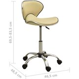 vidaXL Pisarniški stol krem umetno usnje, (21377891) | Shoptok.si