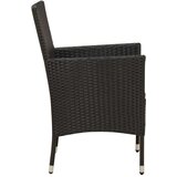 vidaXL 9-dijelni vrtni blagovaonski set od poliratana s jastucima crni | shoptok.hr