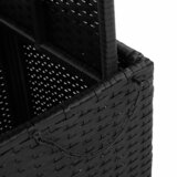  Vrtni stol crni 90 x 55 x 71 cm od poliratana i bagremovog drva | shoptok.hr