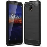  Gumijasti / gel etui Carbon za Nokia 3.1 - črni Cene