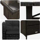 Vanjski set za objedovanje 9 kom. Crna poliratan | shoptok.hr