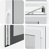  Prozor za podrum RISOR 100 x 50 cm PVC i staklo Antracit | shoptok.hr