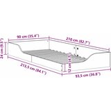  Krevetna konstrukcija Vosak smeđa 90 x 210 cm | shoptok.hr