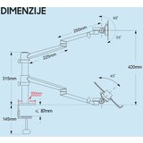 Nosac dvostruki stoni za LCD i notebook crni | ePonuda.com